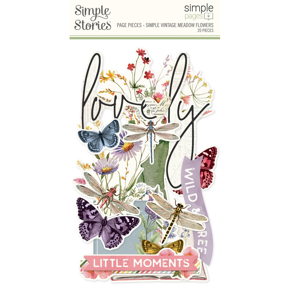 Simple Vintage Meadow Flowers - Simple Pages Piece - zum Schließen ins Bild klicken